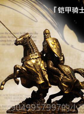 高档中世武士盔甲吧型覆古罗纪模马盔甲战士创意酒装饰工艺骑士战