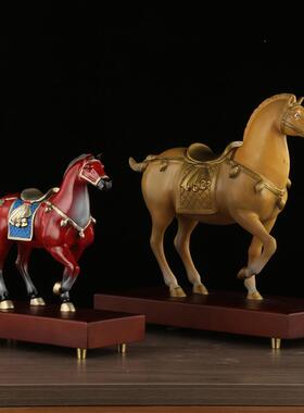 铜唐264马红装马饰品摆件家客厅品工居艺办公室桌面马到成功