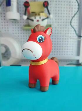 哭哭马挂件创意新年哭哭马公仔3D打印桌面摆件搞怪玩偶背包装饰品