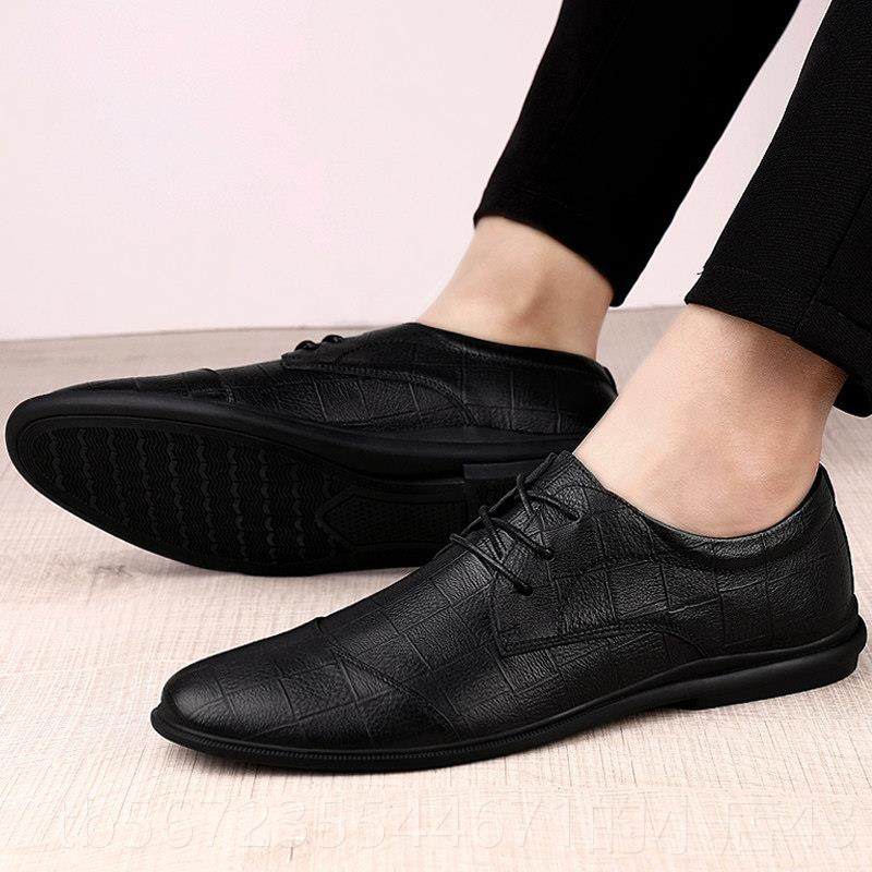 高档捡漏仓特价头层牛皮豆豆男版潮鞋流百搭清休闲皮鞋黑色软韩底,淘宝优惠券,粉丝福利购,淘宝优惠卷