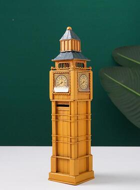 世界地标性旧建筑钟摆件欧式复古大本设钟模TB648682型铁艺塔做摆