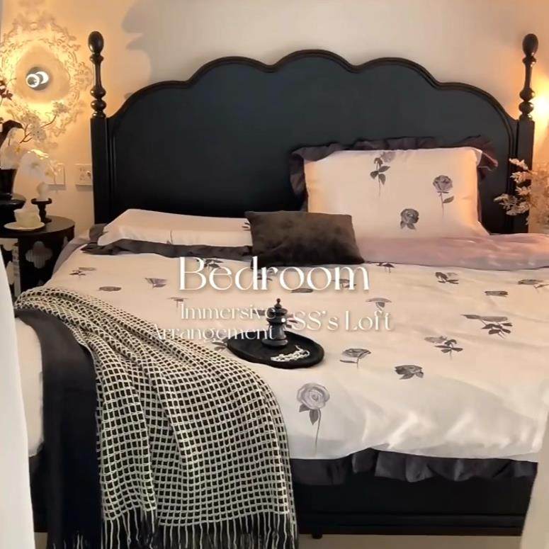 法式古马赛床全实复1木床米8风中古主卧双人床美式卧室轻奢AAJ大,淘宝优惠券,粉丝福利购,淘宝优惠卷