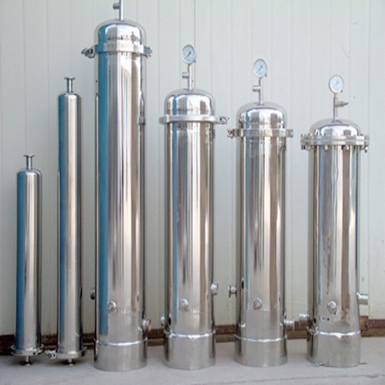 厂家直供不锈钢304材质保安精密立式筒式滤芯式过滤器 - 图2