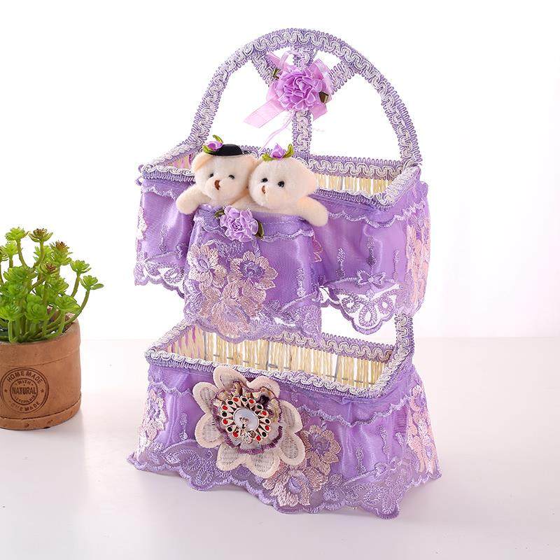 墙上多功能布艺挂篮多层家用挂墙卧室桌面多用途情侣熊可爱挂篮,淘宝优惠券,粉丝福利购,淘宝优惠卷