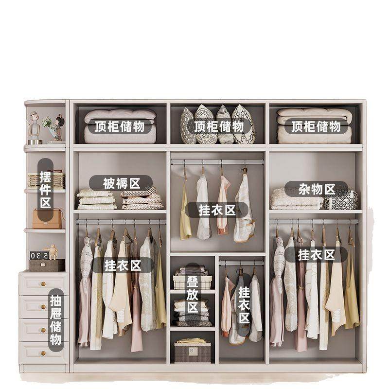意式衣柜家用卧室轻奢奶油风简易储物柜子组合儿童收纳大衣橱组装,淘宝优惠券,粉丝福利购,淘宝优惠卷