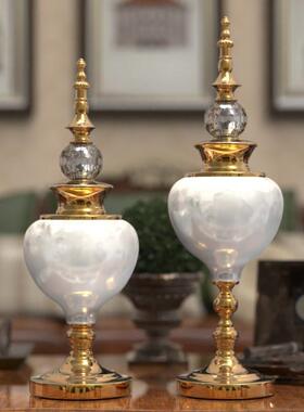 现代轻奢高陶瓷花瓶GksAXYHe摆档插件创意客厅现花代玄关电视柜餐