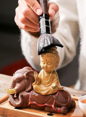 紫三砂招茶件502230ZH宠摆件可养西方圣摆茶财具茶桌茶盘茶台茶艺