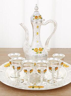 白酒套装创斯意家用小酒高杯金酒壶复古档俄罗结婚NNR酒具属礼物