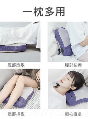 正品凯仕部乐按摩器仪颈椎腰背办部公家用揉捏室热敷推拿靠垫枕头