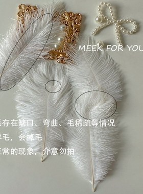 高级感婚礼羽毛路引装饰摆设小众超仙饰品美甲演出拍照diy道具