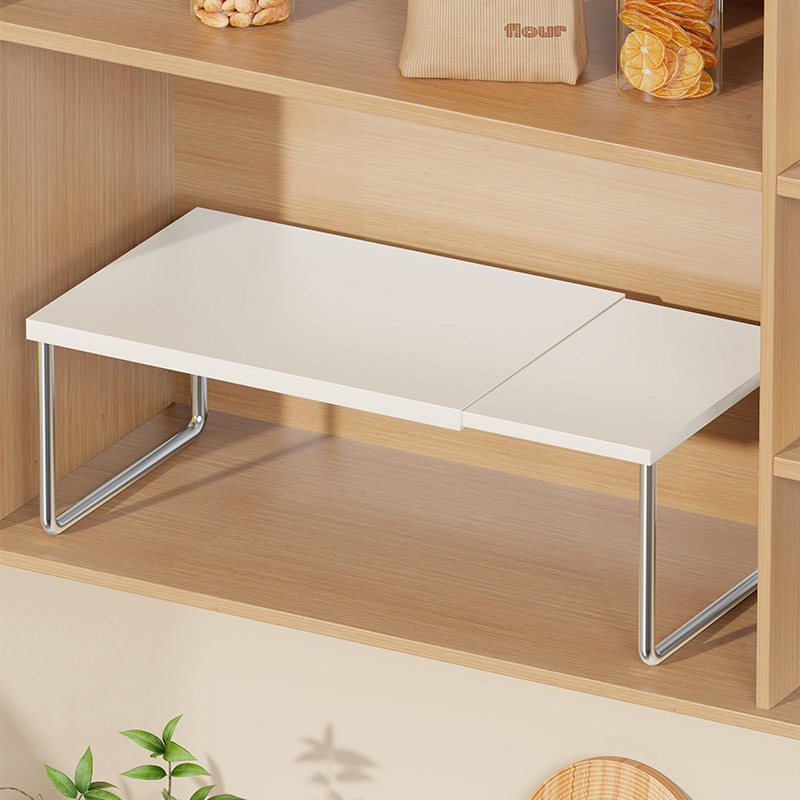 可伸缩置物架厨房隔层橱柜隔板调料架子锅具橱柜分层架柜子收纳架,淘宝优惠券,粉丝福利购,淘宝优惠卷