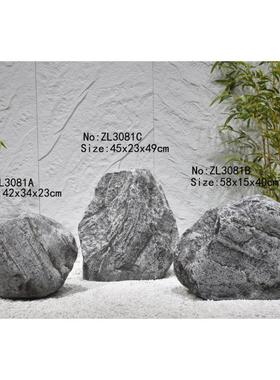 雪浪石景观石庭院造景室内摆件仿真装饰玻璃钢仿真石头软装