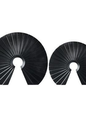 现代简约扇形摆件树脂工艺品酒店售楼处玄关样板房间家居软装饰品