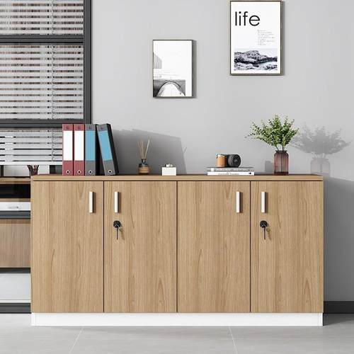 文件柜矮柜办公室储物柜抽屉带锁资料柜落地柜茶水柜木质 - 图1