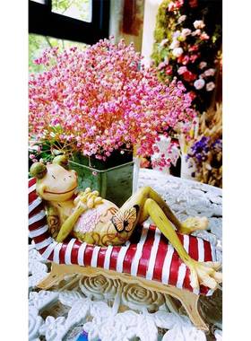 正品推花园荐-花装饰摆件 树脂园青蛙庭院 露台园艺杂货桌面装饰