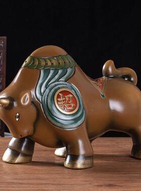 创意中博式财家居古架上摆t1529243件室小工艺品招牛老板办公书架