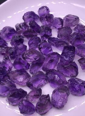 AZD乌圭天然紫水原石摆拉件紫晶色矿石扩石香晶体
