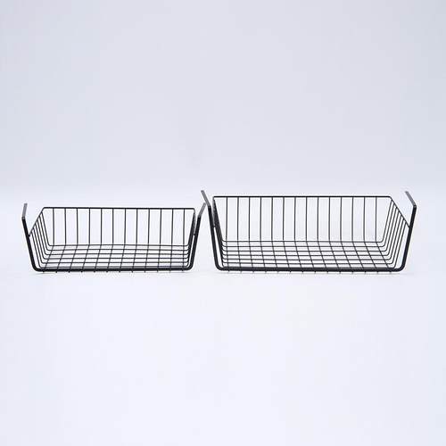 橱柜收纳篮桌下挂篮置物架校园书桌下悬挂式架子橱柜分隔整理架 - 图2