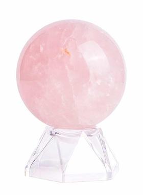 粉晶球宝摆件粉色水矿物F8756S55轻奢家晶居饰品现红货半石打磨石
