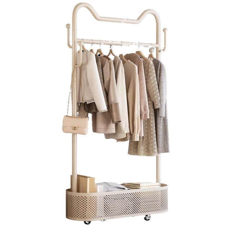 卧室落地奶油风猫耳朵衣帽架衣帽间组装可移动网红创意收纳挂衣架,淘宝优惠券,粉丝福利购,淘宝优惠卷