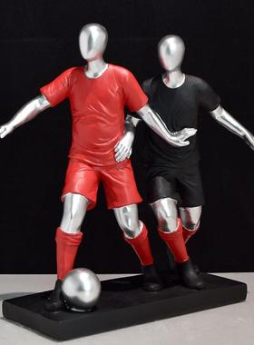 简约轻奢足球运动员摆件家居电视柜酒柜办公室书房卧室桌面装饰品