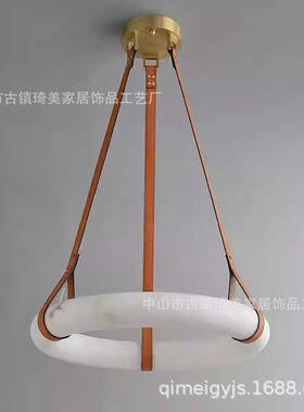 现代仿云石吊灯别墅客厅轻奢创意设计师吧台餐厅灯北欧书房卧室灯