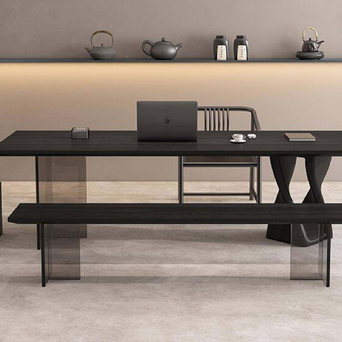 简约实木客厅力浮亚克ENG茶桌工作室书桌椅组合家用条工悬作台长,淘宝优惠券,粉丝福利购,淘宝优惠卷