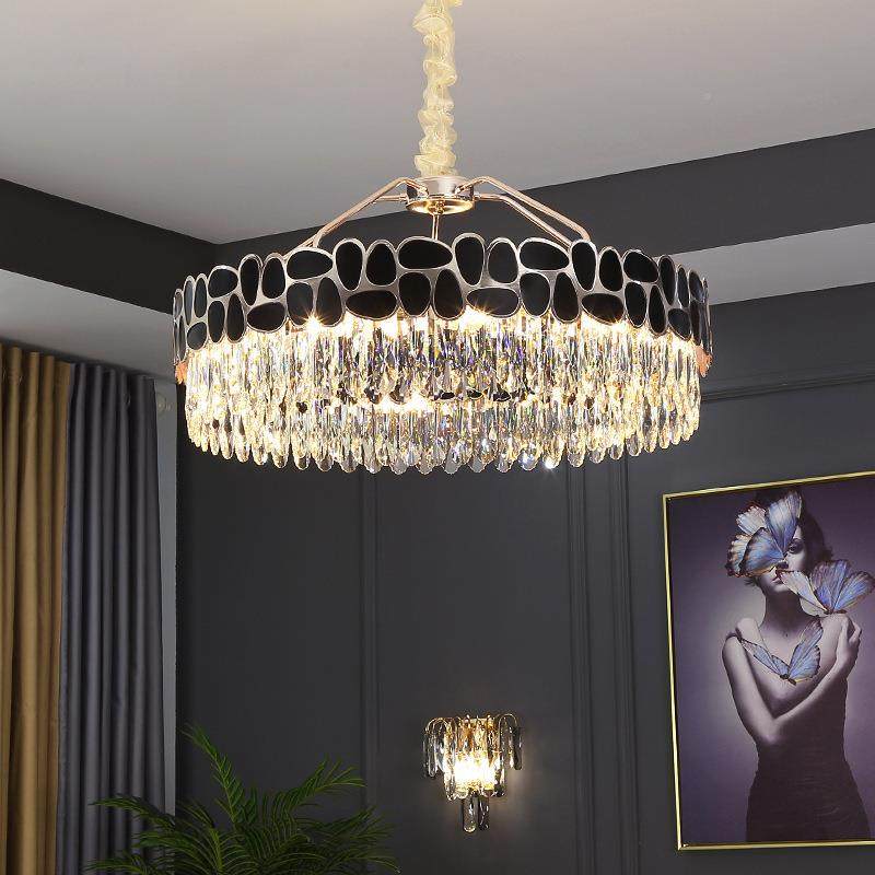 新款后现式轻奢室代客厅吊灯大气奢华圆形卧灯港简约85951餐厅水,淘宝优惠券,粉丝福利购,淘宝优惠卷