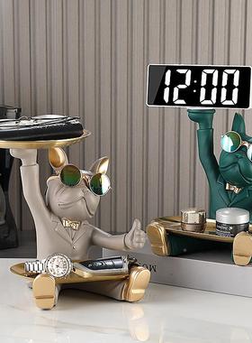 法犬摆件创意存钱548数字电子酒时钟轻奢客厅电斗视柜柜家居装饰