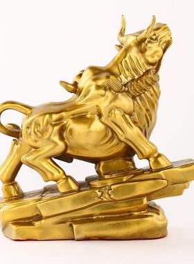 铜办牛天摆件福牛冲华尔街金牛生肖牛350牛气家居客厅公室装饰品