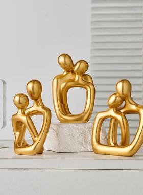 创抽象艺术情侣人物柜摆客件厅电视柜酒SHBA1703家居装饰厂热意销