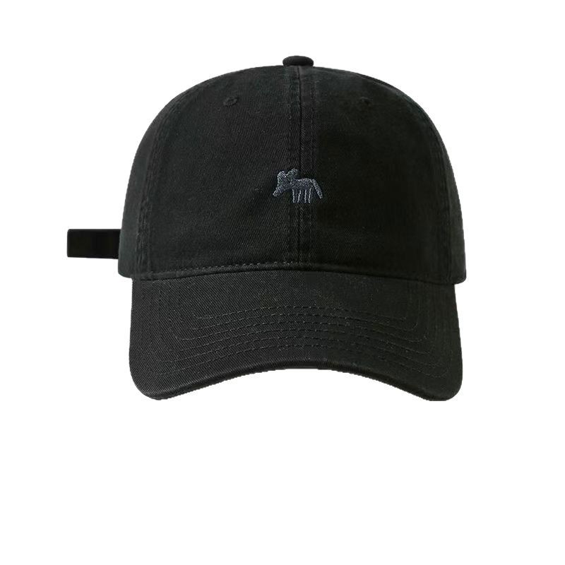 可爱小狐狸刺绣棒球帽女夏季新款超大显脸小防晒遮阳鸭舌帽子 - 图3