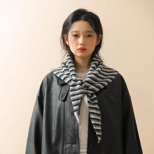 羊驼羊毛混纺冬季保暖巾女毛线氛围感护脖子围脖围巾学生复古 - 图1