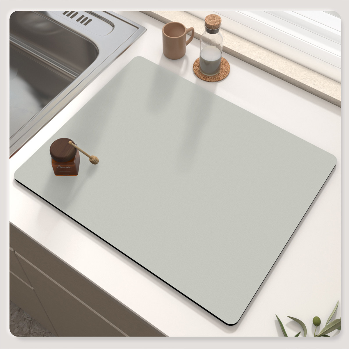 厨房台面沥水垫日式纯色硅藻泥软垫灶台水槽刷洗碗防烫置物吸水垫,淘宝优惠券,粉丝福利购,淘宝优惠卷