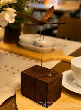 正品创意黑桃茶实木天桌鹅摆件现代室面装饰品乔迁胡新居玄关礼品
