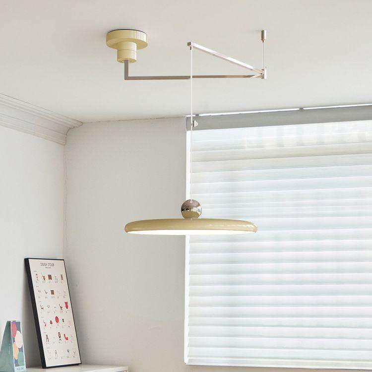 约法式奶油飞碟可移计位摇臂吊灯全代光谱护眼现简设师吧台餐763,淘宝优惠券,粉丝福利购,淘宝优惠卷