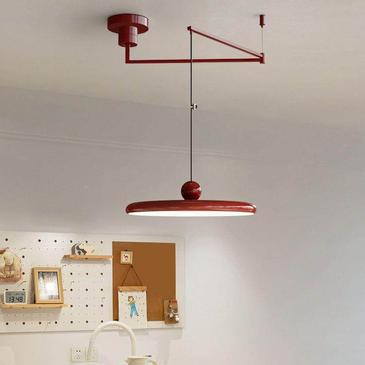 约法式奶油飞碟可移计位摇臂吊灯全代光谱护眼现简设师吧台餐763,淘宝优惠券,粉丝福利购,淘宝优惠卷