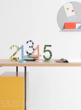 正品儿童房桌面件软装居好物字母数字创意木间质售楼家处摆样板装