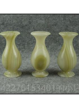 正品阿天然富汗玉花瓶摆设 玉石器玉花瓶装饰客厅酒柜玄关品工艺
