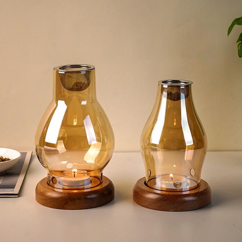 创意复古蜡烛香薰灯沉香原木碎料隔火熏香炉家用卧室玻璃香薰炉,淘宝优惠券,粉丝福利购,淘宝优惠卷