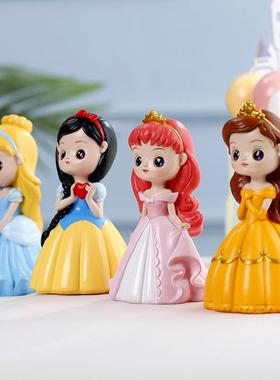 烘焙蛋糕摆件梦幻公主可爱女孩生日派对甜品台装饰树脂工艺品摆件