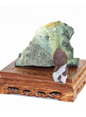 鸡翅木摆件实木底座花盆景奇玉石头印章工艺品正长方形木质底座木