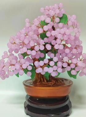 红玉髓水晶招财树发财家居客厅玄关酒柜办公乔迁送礼开业礼品摆件