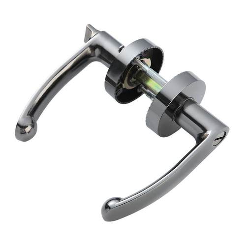 门锁室内卧室实木门锁极简磁吸静音真皮执手锁房间家用机械分体锁 - 图1