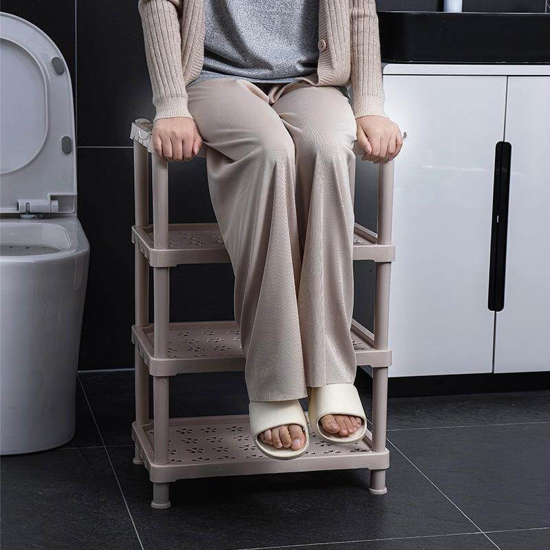 塑料厨房浴室置物架落地夹缝收纳架冰箱缝隙储物架多层桶盆收纳架 - 图2