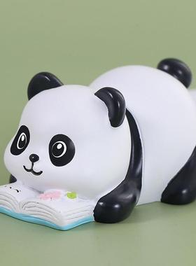 卡通大熊猫创意桌面装饰小摆件少女心车载摆件DIY装饰品熊猫礼品