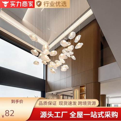 中山古镇灯具复式楼梯长吊灯别墅客厅旋转楼梯间公寓挑空店铺吊灯 - 图2