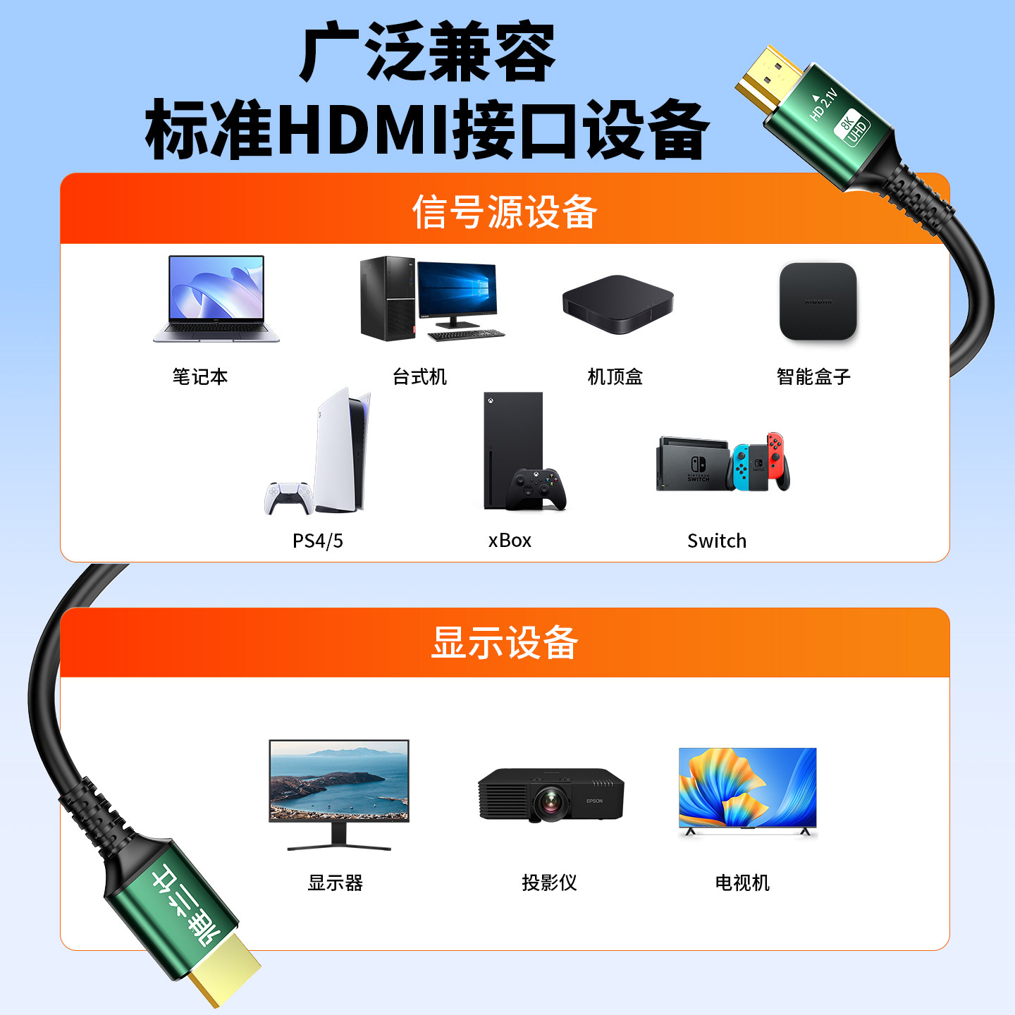 雅兰仕hdmi线高清2.1连接8k电脑电视机显示器240hz投影仪加长4k线,淘宝优惠券,粉丝福利购,淘宝优惠卷