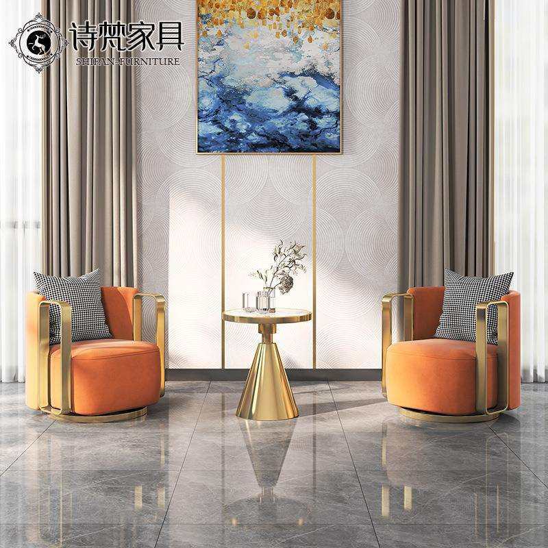 北欧轻奢旋转休闲椅kelly阳台客厅卧室单人沙发椅布艺懒人靠背椅,淘宝优惠券,粉丝福利购,淘宝优惠卷