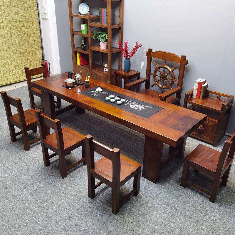 老船木茶桌椅组合茶台实木茶桌茶具套装一体办公室泡茶大桌子家用,淘宝优惠券,粉丝福利购,淘宝优惠卷